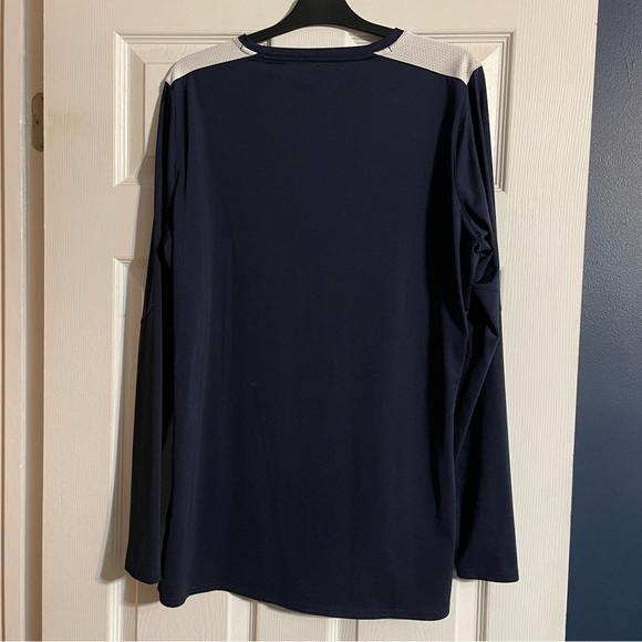 Under Armour Heat Gear Navy Blue Long Sleeve Shirt - Picture 2 of 5